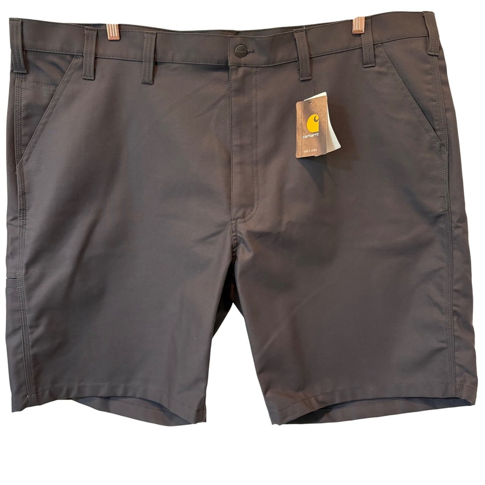 NWT!! Carhartt Size 48 Relaxed Fit Shorts Utility Work Comfort‎ Cotton/Poly Gray